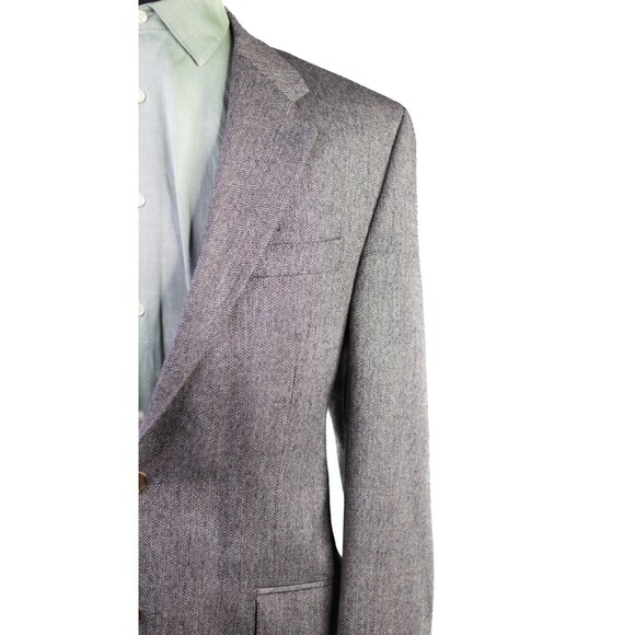 Chaps Ralph Lauren Mens 42 Beige Lambswool herringbone Blazer Coat Suit Jacket - Picture 5 of 12